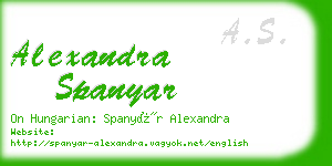 alexandra spanyar business card